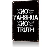 Sin Yahshua No Hay Verdad Hebreo Cartel De Chapa Decoración Cartel De Metal Impermeable Placa Metálica para Bar Clube Aire Libre 20X30Cm