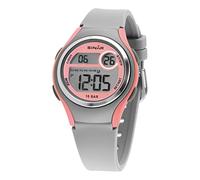 Sinar Reloj para niña XE-64-9 con Pantalla LCD Digital de Cuarzo 10 Bar Correa de Silicona Deportiva, Rosa, Correa, Rosa, Correa