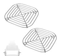 Sinbana 2uds Crisper Rack para Ninja Crispi Air Fryer, 304 Acero Inoxidable Partes Repuesto & Accesorios Lavavajillas Seguro Air Fryer Rack para Ninja FN101/FN100/FN090/FN091/FN103 (Plateado)