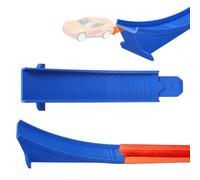 Sinbana 2uds Pistas Rampa Autos Carrera para Hot Wheels, Plástico PLA Pista Rampa Juguete Fáciles de Montar Pistas de Carreras Juguete Accesorios para Saltos Coches Carreras (Azul)