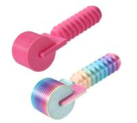 Sinbana 2uds Rodillos Arte Diamante, Rodillo Mano Fácil Agarre para 5D Pintura de Diamantes Herramientas y Accesorios Esencial Artesanía DIY Rueda Rodante para Bordado de Estrás (Rosa, Macron)