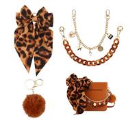 Sinbana 4uds Accesorios de Colgante para Bolso, Cadenas con Lazo Pompon Llavero Decoración de Bolso Hombro Adorno para YETI Camino 20/35/50 (Estilo 2)