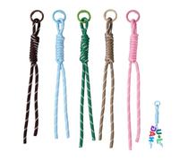 Sinbana 5uds Llavero de Paracord Colorido, Cuerda Trenzada de Nailon Colgantes Bolsa para Monedero Mochila Bolso Decoración Accesorio