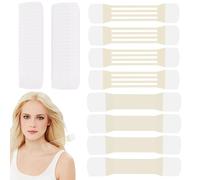 Sinbana 8uds Cintas Reafirmantes Cuello, 2 Estilos Invisibles Instantáneas con 40uds Parches Repuesto para Papada Piel Flácida Altamente Elásticas Transpirables Impermeables para Arrugas Cuello