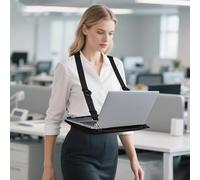 Sinbana Arnés Portátil para Portátil, Soporte Ajustable con Correas Ergonómicas Tabletas y Lectores Electrónicos de hasta 40,6 cm Ideal para Trabajar al Aire Libre