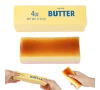 Sinbana Juguete de Mantequilla para Apretar, Poliuretano Divertido Juguete Mantequilla Crecimiento Lento con Queso para Oficina, Escuela y Hogar Alivio de la Ansiedad y Descompresión Regalos