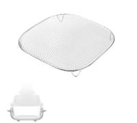 Sinbana Rejilla Freidora Aire para Ninja Crispi, Acero Inoxidable 304 Repuesto Freidora de Aire Apta para Lavavajillas Compatible con Ninja Crispi FN101/FN100/FN090/FN091/FN103 (Plateada)