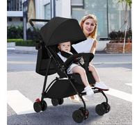 Sinbide Silla de Paseo bebé, Carrito, Plegado Automático, Posición reclinada, Posición Tumbada, Ligero, 4.45kg, Impermeable, Carga Máxima 25 kg