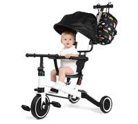 SINBIDE Triciclo Evolutivo Multifuncional para Niños 1-6 Años, Triciclo Plegable con 4 en 1 Diseño, Bicicleta sin Pedales, Andador, Soporte de Equilibrio, 25 kg Máx, Ligero y Portátil - Regalo Ideal