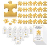 SINCCO 24/48/96 juegos de regalos de agradecimiento para empleados a granel, pines de solapa inspiradores para empleados del mes con tarjetas de agradecimiento, pequeña pieza de rompecabezas regalo