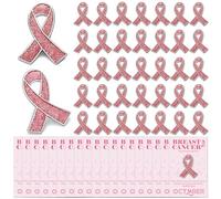 SINCCO Juego de 25/50/100 pines de concientización sobre el cáncer de mama, cinta rosa, alfileres de solapa esmaltados a granel para concienciación sobre el cáncer de mama, accesorios para mujeres