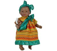 SINCE 1985 NINES D'ONIL Muñeca Maha étnica (R/1265), muñeca con rasgos africanos y un Precioso Vestido característico de su Cultura. Va acompañada con un pequeño bebé.