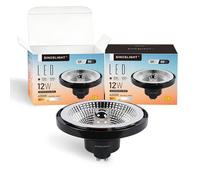 SINCELIGHT Bombillas LED GU10, Reflector QR111 de 12W, Focos Profesionales Antideslumbrantes AR111, Ángulo de Haz de 45 Grados, Blanco Neutro 4000K, Paquete de 2