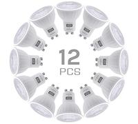 SINCELIGHT GU10 Bombilla LED 38° Reflector, 6W, RA≈92, Blanco Frío 6000K, No Regulable, 550 Lúmenes Equivalente a 50W Halógeno, Paquete de 12