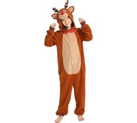 Sincere Party Mono de reno polar para niños y niñas, disfraz de mono de Navidad para niños unisex 2XL(12-14)