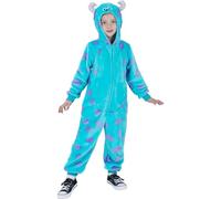 Sincere Party Mono Monstruo Azul de Franela Ultra Suave con Bolsillo para Niños de 4 a 6 Años