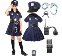 Sincere Party Ropa de policía para niñas, lindo traje de juego de roles para policías 3-4 años