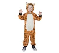 Sincere Party Tiger onessie Children 's novedoso Tiger body, con ropa facial Emb S(4-6)