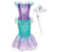 Sincere Party Vestido de princesa sirena della ragazza, Ariel Vestido Cosplay con bacita y corona 2-3 años