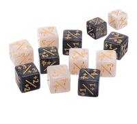 SinChic Contadores de Dados,12 PCS Token Dice D6 Loyalty Dice Set Negro + 1/+ 1 & Blanco -1/-1 Dados de Lealtad Cubo de Dados D6 Compatible con MTG CCG Card Gaming Accesorio