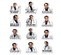 SinChic Dr Now Magnets,12 PCS Imanes Divertidos de Dr. Nowzaradan para Nevera Colección Motivacional de Cocina con Frases Inspiradoras Set Completo de Imanes Decorativos para Refrigerador