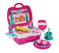 Sinco Creations Barbie Glamping & BBQ - Juego de 20 Piezas Barbie Playset de Viaje | Juega sobre la Marcha Juguetes para niños | Juego de rol | Juego de simulación | A Partir de 3 años