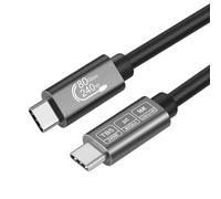 [Sincronización de datos de 80 Gbps] Compatible con cable Thunderbolt 5 compatible con carga de 240 W y pantalla de 16 K/8K para monitor Thunderbolt 4/USB4, estaciones de acoplamiento y más, 1 pie