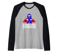 Síndrome de Angelman Superhéroe Superviviente Guerrero Luchador Camiseta Manga Raglan