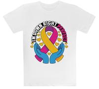 Síndrome De Down Camiseta Blanca para Niños Camiseta De Manga Corta para Niños Kids White tee Children Short Sleeve T-Shirt