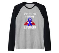 Síndrome de piernas inquietas Superhéroe Superviviente Guerrero Luchador Camiseta Manga Raglan