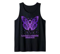 Síndrome de Sjögren Concientización Cinta Púrpura Mariposa Sjögren Camiseta sin Mangas
