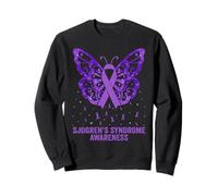Síndrome de Sjögren Concientización Cinta Púrpura Mariposa Sjögren Sudadera