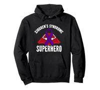 Síndrome de Sjögren, superhéroe, Guerrero, Luchador, Cinta Morada Sudadera con Capucha