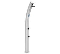 Sined Dafne Ducha Solar ecológica Curva de Aluminio con lavapiés de 35 litros, Blanco