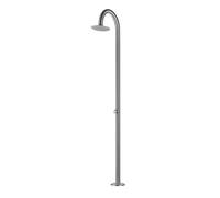 Sined modelo palau ducha de acero inoxidable de calidad solo agua fría para piscinas jardines y playas. estructura y accesorios de acero inoxidable aisi 316l, acero marino. diámetro del tambor 6 cm. s