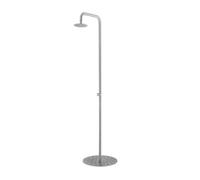 Sined simius ducha de acero inoxidable para jardín y piscina sólo con agua fría estructura y accesorios de acero inoxidable marino aisi 316l con cabezal de ducha diámetro 20 cm diámetro del tambor 38 