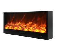 Sined Vulture Chimenea Electrica Larga Empotrable 150 Cm 1500w Negro Efecto Llama 6 Niveles Mandos Manuales y Mando a Distancia Incluidos Fabricada con Paneles Laminados En Frío