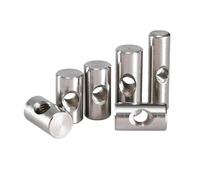 SINEKY 2/10/20 Piezas M4 M5 M6 304 Pernos de Barril de Acero Inoxidable Pasador cilíndrico Pasador de Orificio Cruzado Martillo Tuerca integrada para Accesorios de Muebles de Madera(M5x20 (5Pcs))