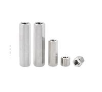 SINEKY 2-20 Piezas M3 304 de Acero Inoxidable de Doble Paso con Perno Hexagonal roscado, Soporte de Columna Hueca, Separador de Placa Base(6mm (20Pcs))