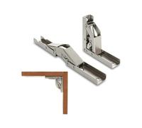 SINEKY 2 unids/Set Plegables autoblocantes de 180 Grados bisagra sin Agujeros Soportes para Patas de Mesa bisagra Plegable de Resorte Plano de 90/180 Grados