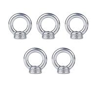 SINEKY 5 Pernos de Ojo Tipo Anillo M10-M20 de Acero Inoxidable 304, Tuercas de Ojo de elevación adecuadas para Equipos de elevación(5Pcs M20)