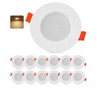 Sineyon Focos LED Interior Techo, Pack de 12 Downlight Led Techo Empotrable Blanco Cálido 2700K, IP44 Ojos de Buey LED Agujero 65-80mm, 4W Foco Led Empotrable para Baño Salón