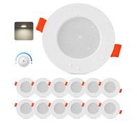 Sineyon Focos LED Interior Techo Regulables, Pack de 12 Ojos de Buey Led para Techo Blanco Natural 4000K, 4W Downlight LED Empotrable Agujero 65-80mm, IP44 Foco Empotrable para Baño Salón