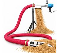 Sinfín De Grano Alta Resistencia 3600W Portátil | Diseño portátil de 3600W con manguera para transferir granos y materiales secos en trabajos agrícolas.(1.5m/59in)