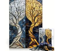 Sinfonía Crepuscular︰ Dualidad de Luz y Sombra Rompecabezas para Adultos 1000 Piezas Agudeza Mental Fácil Disfrute Ajuste Preciso Regalo Navideño Pensativo (50x75cm)