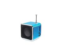 Sinfonía en tu bolsillo: Mini altavoz portátil con radio FM para un uso perfecto en interiores y exteriores.