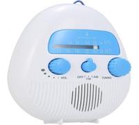 Sinfonía portátil: experiencia auditiva a prueba de agua, tu radio AM/FM personal con altavoz incorporado, ideal para el baño, exteriores y