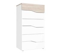 Sinfonier cannes 6 cajones en color blanco mate y sahara dormitorio habitación 62x111x41 cm 112 cm