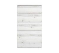 Sinfonier cómoda 5 cajones mueble cajonera cómoda alta lyon blanco albo 62x111 cm