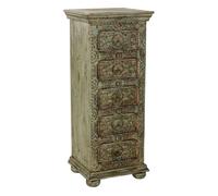 Sinfonier de madera artesanal con 5 cajones 45x40x100h cm